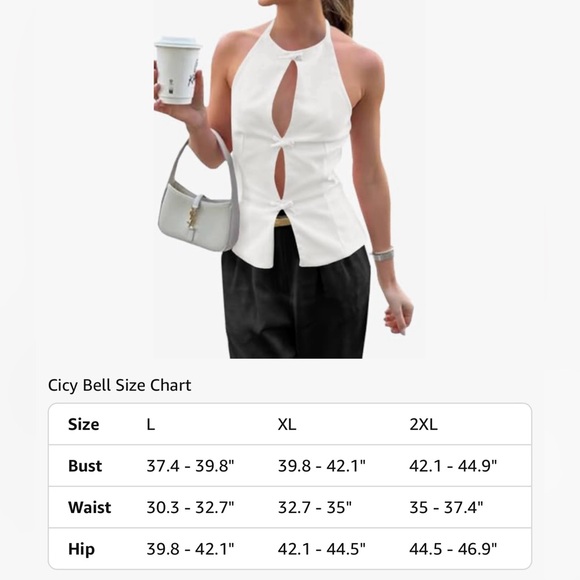 Cicy Bell Women’s Bow Halter Crop Bow Backless Tie Front Sleeveless Shirt - NWT - Picture 6 of 8